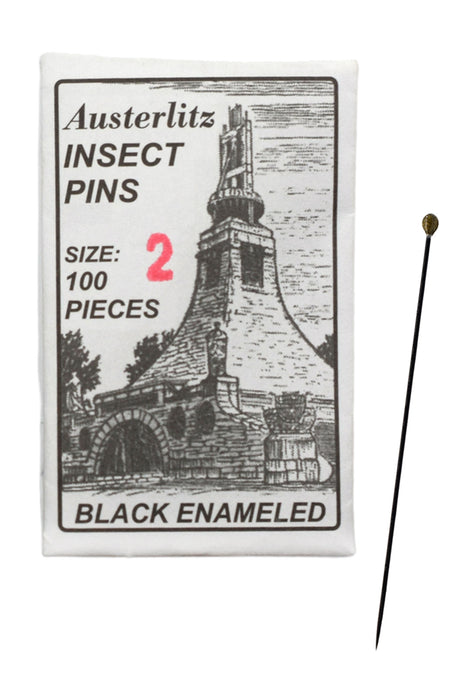 100PK Premium Insect Entomology Dissection Pins, Size 2 - Museum Grade