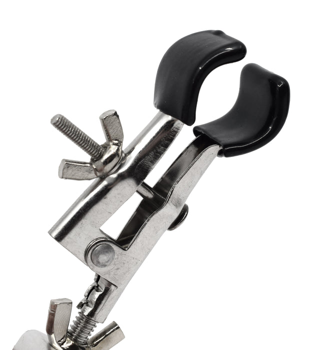 5PK Burette/Test Tube Clamp with Bosshead - PVC Coated Round Jaws, Opens up to 45mm