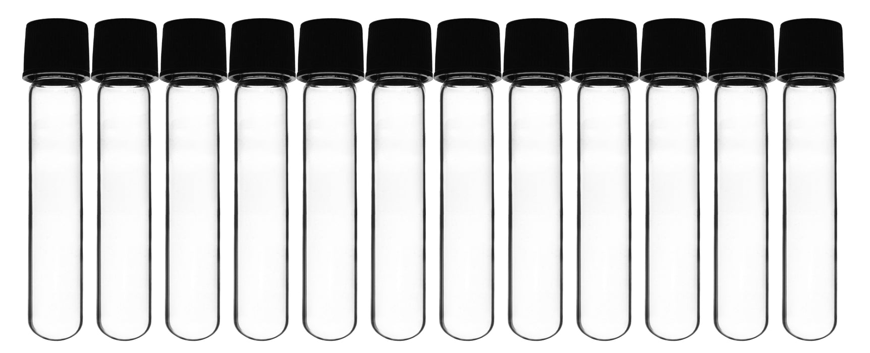 Culture Tube with Screw Cap, 5mL, 12/PK - 16x75mm - Round Bottom - Borosilicate Glass