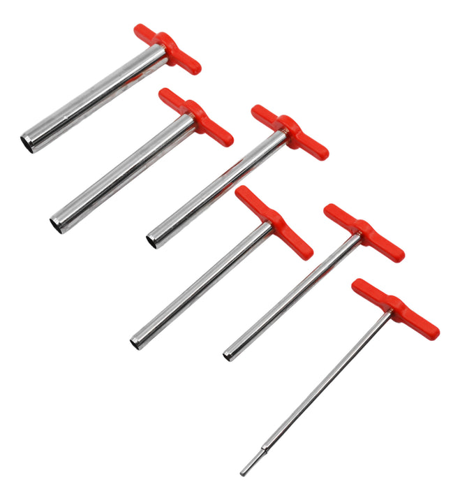 7 Piece Cork Borer Set -  Includes 6 Cork Borers and One Steel Ram Rod - Nickel-Plated Brass with Plastic Handles