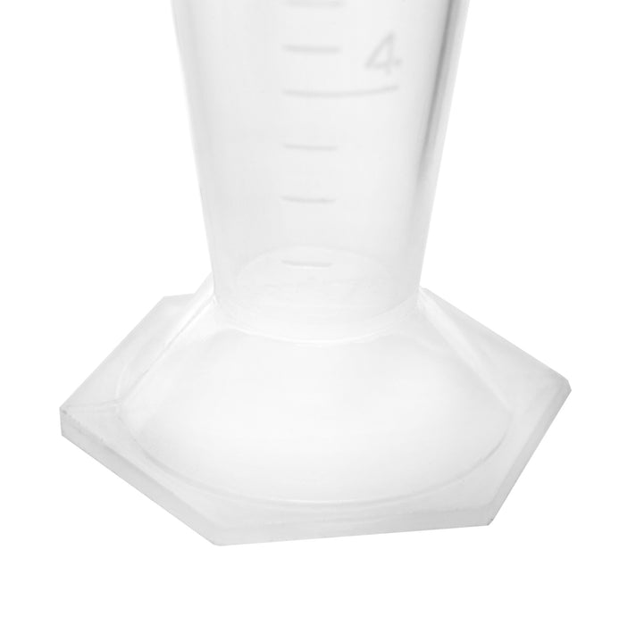 12PK Conical Measures, 12ml - Polypropylene - Raised Graduations - Hexagonal Base