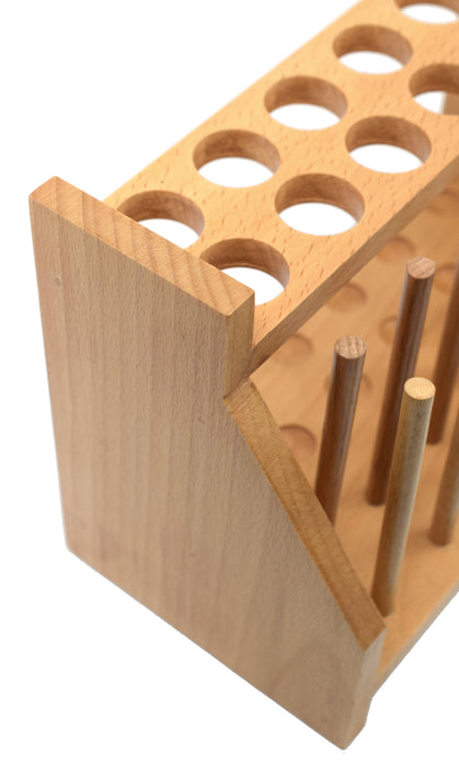 Test Tube Rack - Holds 12 x 25mm Tubes - Hardwood