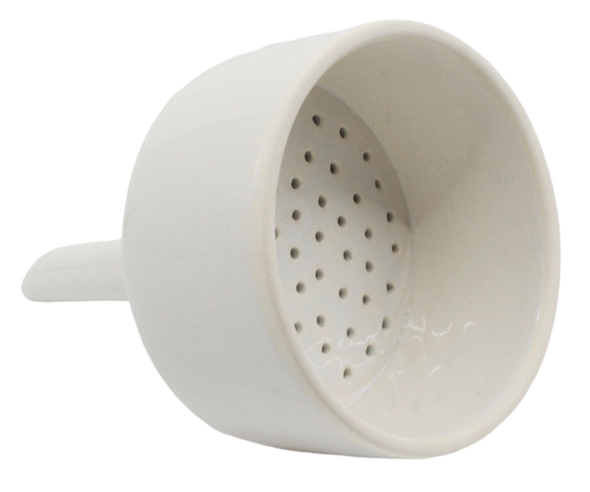 Buchner Funnel, 10cm - Porcelain - Straight Sides, Perforated Plate - Eisco Labs