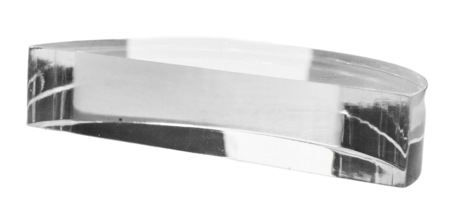 Semicircular Block, 3 Inch - Acrylic - Polished Sides