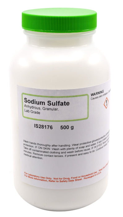 Sodium Sulfate, 500g - Granular - Anhydrous - Lab-Grade - The Curated Chemical Collection