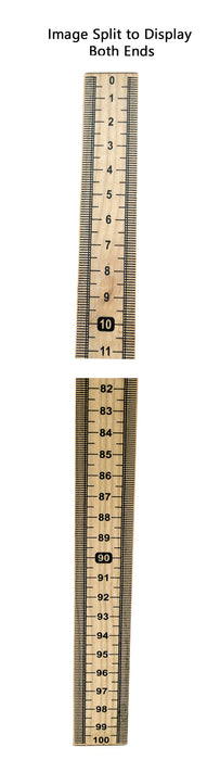 Meter Stick (Pack of 5) Single Sided Hardwood Metric Meter Stick