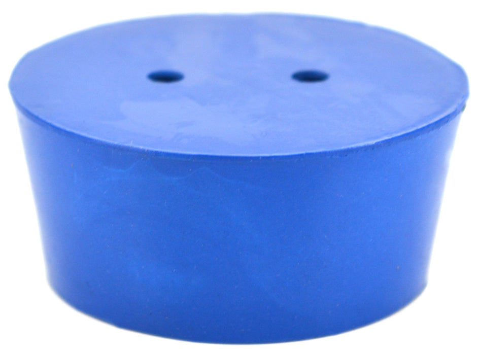 10PK Neoprene Stoppers, 2 Holes - ASTM - Size: #11 - 48mm Bottom, 56mm Top, 25mm Length