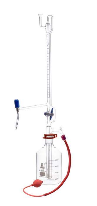 Automatic Zero Burette, 10mL - Class A - With Intermediate Stopcock & Schellbach Stripe - Borosilicate Glass