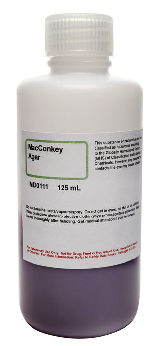 Prepared MacConkey Agar, 125 ml, Pack of 24 - Selective and Differentiating Growth Medium - Innovating Science