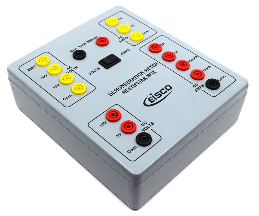 Multi-Range Demonstration Meter Set - Includes Range Box, 3 Interchangeable Scales, Leads - For Studying Working Principle of AC/DC Ammeter & Voltmeter