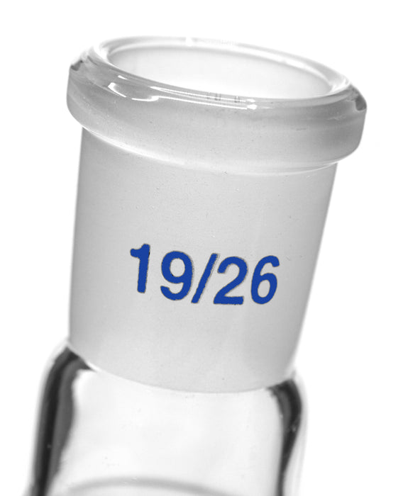 Boiling Flask with Joint, 50ml - Socket Size 19/26 - Round Bottom, Interchangeable Joint - Borosilicate Glass - Eisco Labs