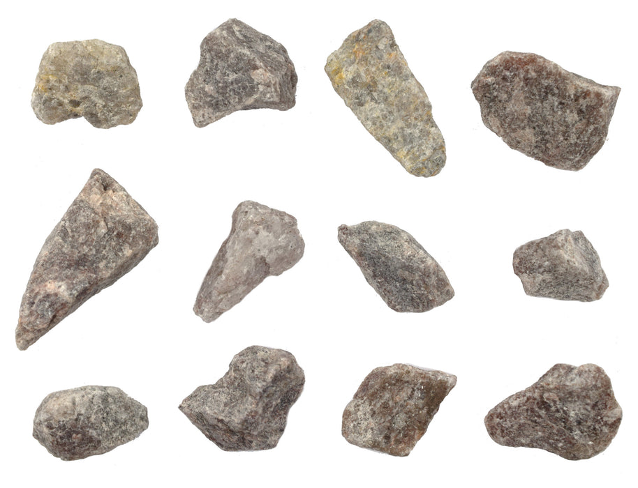 12 Pack - Raw Quartzite, Metamorphic Rock Specimens, ± 1" Each