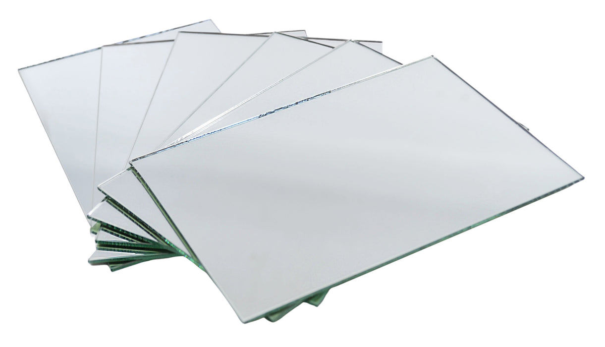 6PK Plano Mirror, 6 x 4 Inch - Glass
