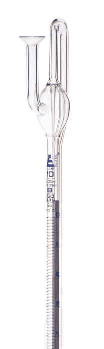 Automatic Zero Burette, 10mL - Class B - With Intermediate Stopcock & Schellbach Stripe - Borosilicate Glass