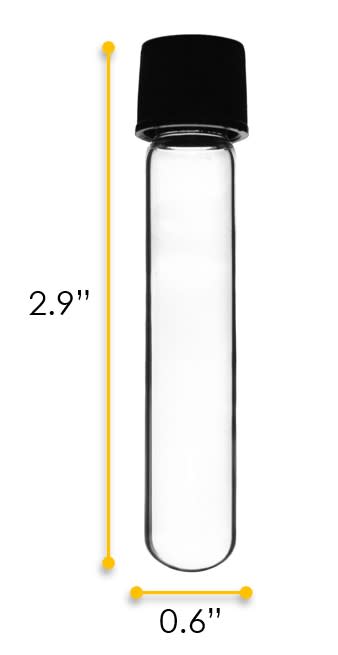 Culture Tube with Screw Cap, 5mL - 16x75mm - Round Bottom - Borosilicate Glass