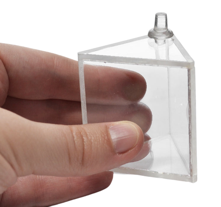 Hollow Acrylic Prism & Stopper, 2 Inch