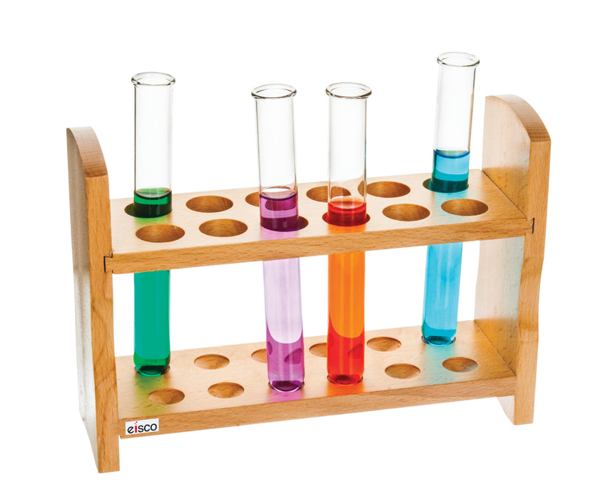 Wood Test Tube Rack, 12 Tube Capacity - Premium Chemistry Lab Storage ...