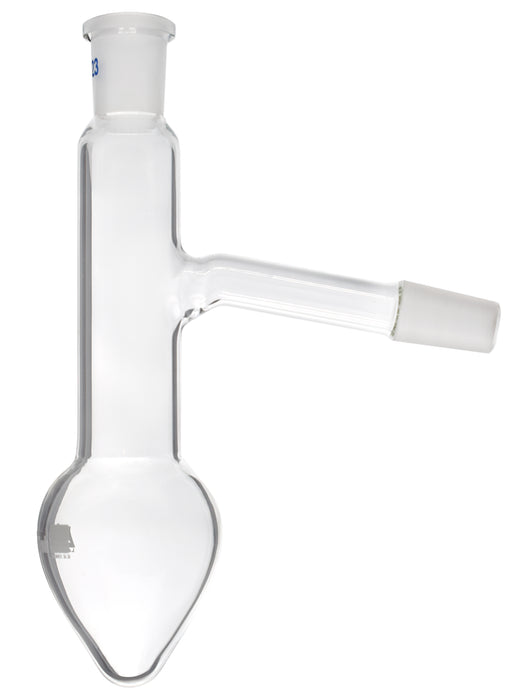 Distilling Flask, 25ml - Socket Size 14/23 - Pear Shape, Interchangeable Joint - Borosilicate Glass - Eisco Labs