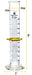 1000mL glass graduated cylinder dimensions