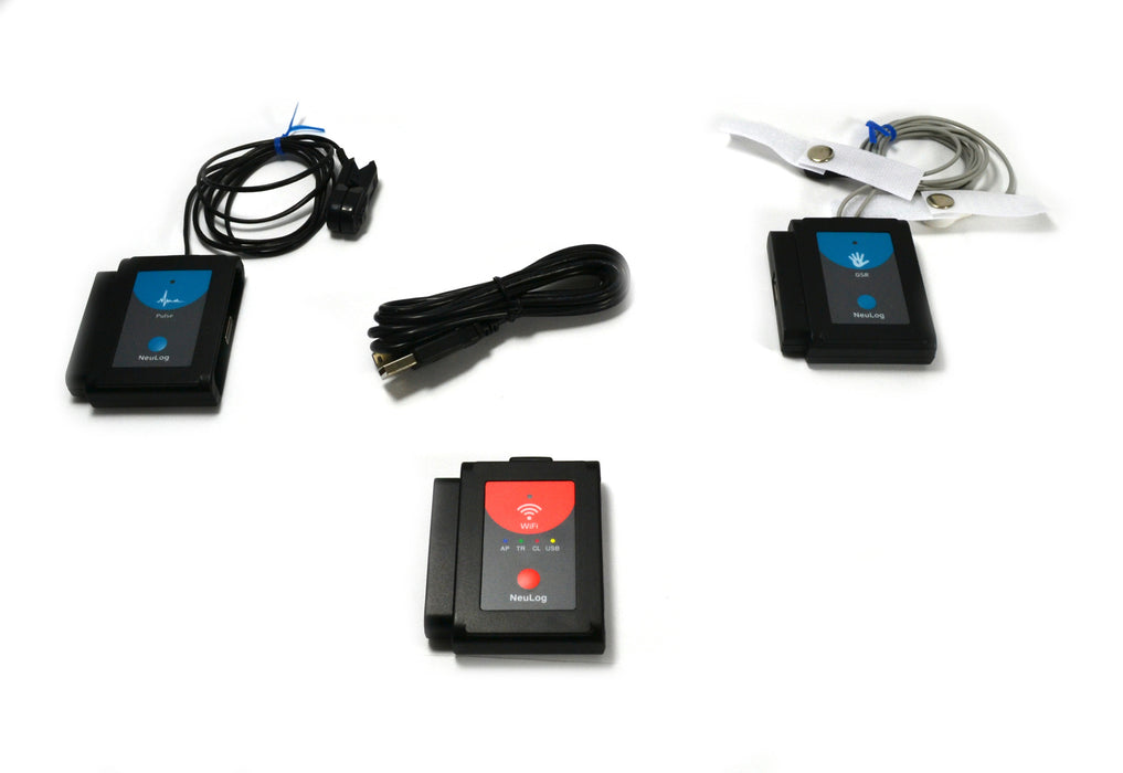 Eisco Labs Digital WIFI Stress Detection/Polygraph Demonstration Kit With Galvanic Skin Response Sensor and Pulse Logger Sensor