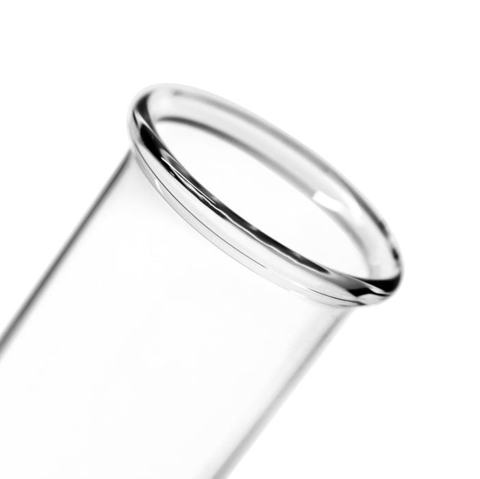 100PK Test Tubes, 25mL, 18x150mm - Rimmed - Marking Spot - Light Wall, 1.2mm Thick - Borosilicate 3.3 Glass