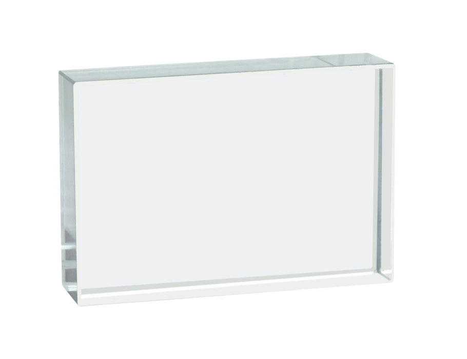 Rectangular Refraction Block, 75mm x 50mm x 12mm - Optical Glass
