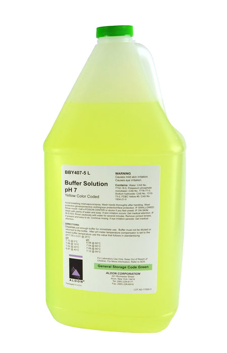pH 7.00 Standard Buffer Solution, Yellow, 5000mL - The Curated Chemical Collection