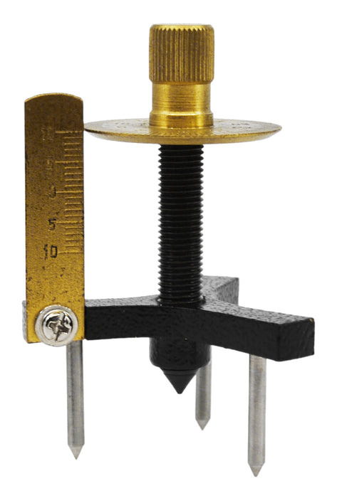 Spherometer, 2.5 Inch - For Use in Measuring the Radius of Curvature of Spherical Lenses - Brass & Stainless Steel