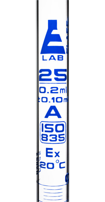 Serological Pipette, 25ml - Class A - Tolerance ±0.100ml  - Borosilicate 3.3 Glass