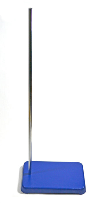 Rectangular Retort Base & Rod Set - 9"x6" Base, 23.6" Rod - Cast Iron