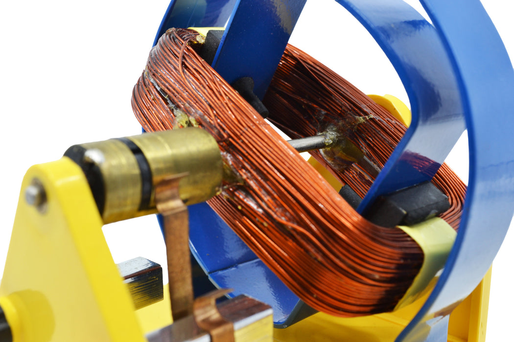 Simple Motor Model, 5.5 Inch - Manual - Demonstrate Magnet Action, Principle of Alternator - Includes Two Magnets - Eisco Labs