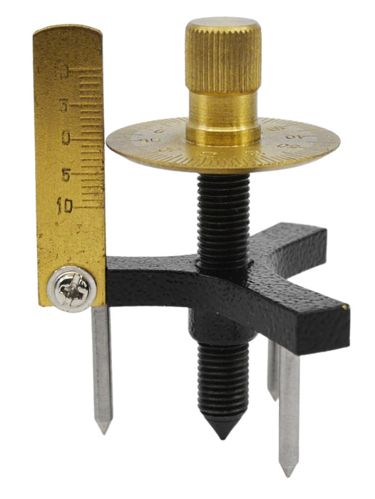Spherometer, 2.5 Inch - For Use in Measuring the Radius of Curvature of Spherical Lenses - Brass & Stainless Steel