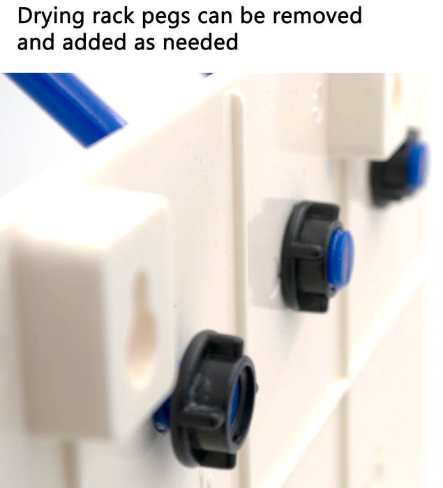 Test Tube Draining Rack - Holds 20 Tubes - Plastic