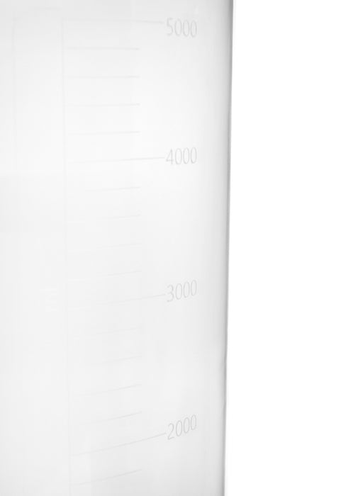Plastic Beaker, 5000ml - Polypropylene - Raised Graduations