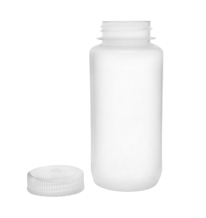12PK Reagent Bottles, 500ml - Wide Neck with Screw Cap - Polypropylene