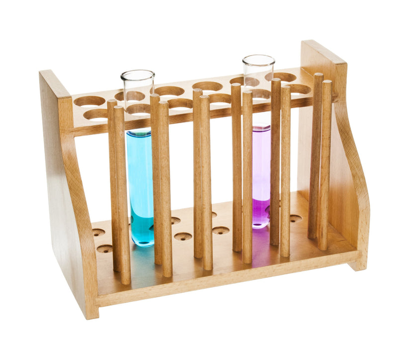 Test Tube Rack - Holds 12 x 25mm Tubes - Hardwood