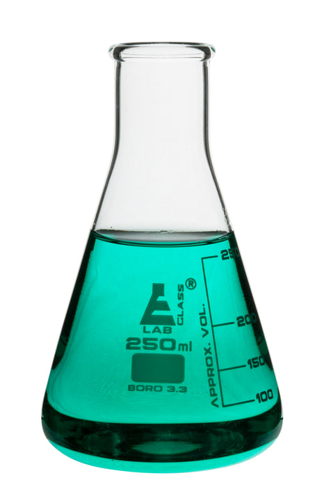 Erlenmeyer Flask, 250mL - Narrow Neck - Borosilicate Glass