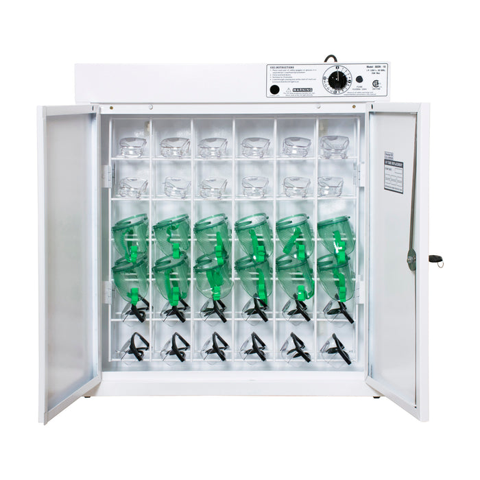Goggle Sanitizer - UV Sanitizing Cabinet - Holds 36 Goggles - Wall Mountable - Heavy Duty CRC Steel