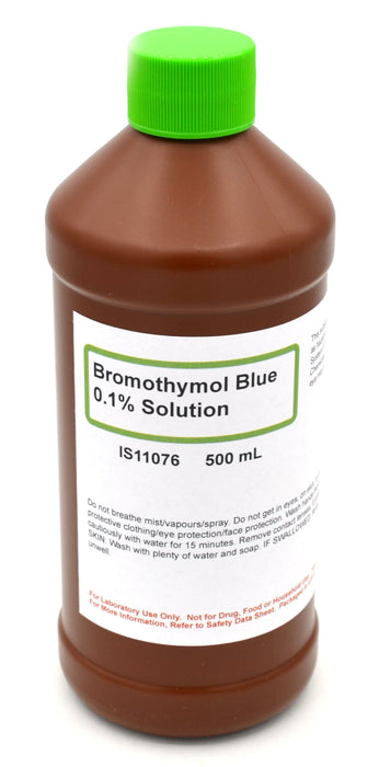 0.1% Bromothymol Blue, 500mL - Aqueous - The Curated Chemical Collection