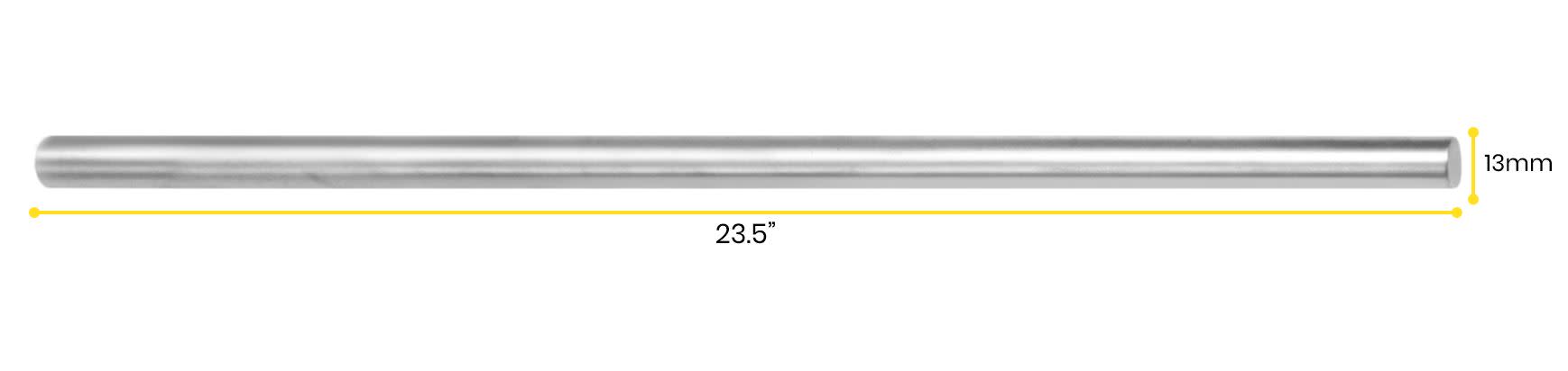 Retort Stand Rod, 23.6" (60cm) - Aluminum - Unthreaded, Round Shaft