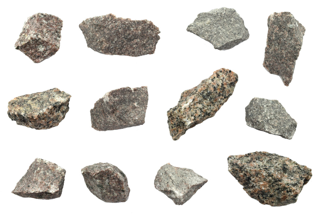 12PK Raw Pink Granite, Igneous Rock Specimens, ± 1" Each