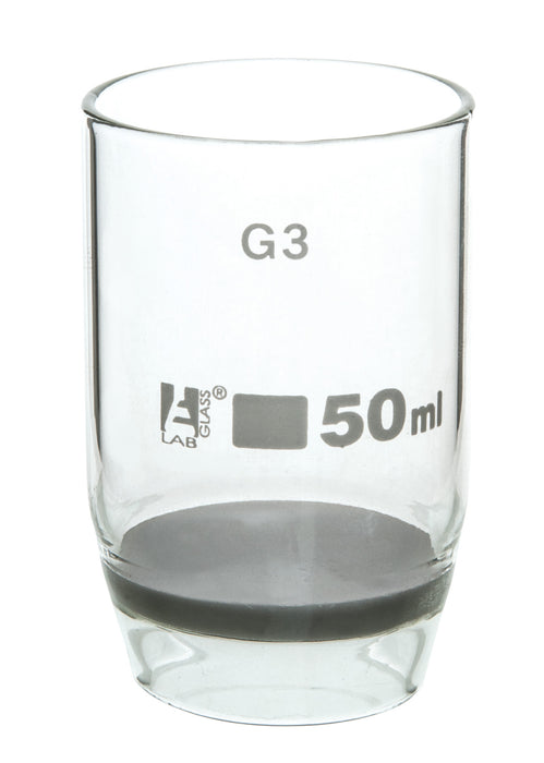 Gooch Crucible, 50mL - With G3 Porosity Sintered Disc - Borosilicate Glass