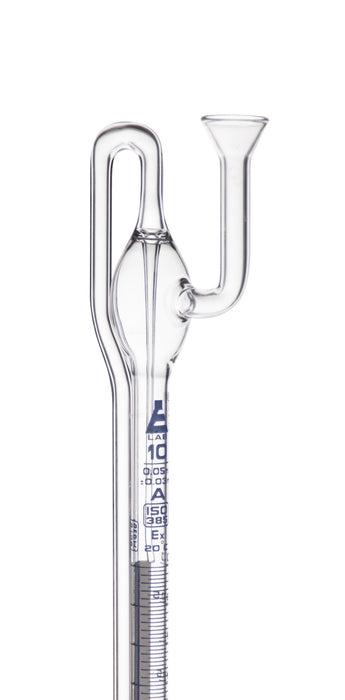Automatic Zero Burette, 10mL - Class A - With Intermediate Stopcock & Schellbach Stripe - Borosilicate Glass
