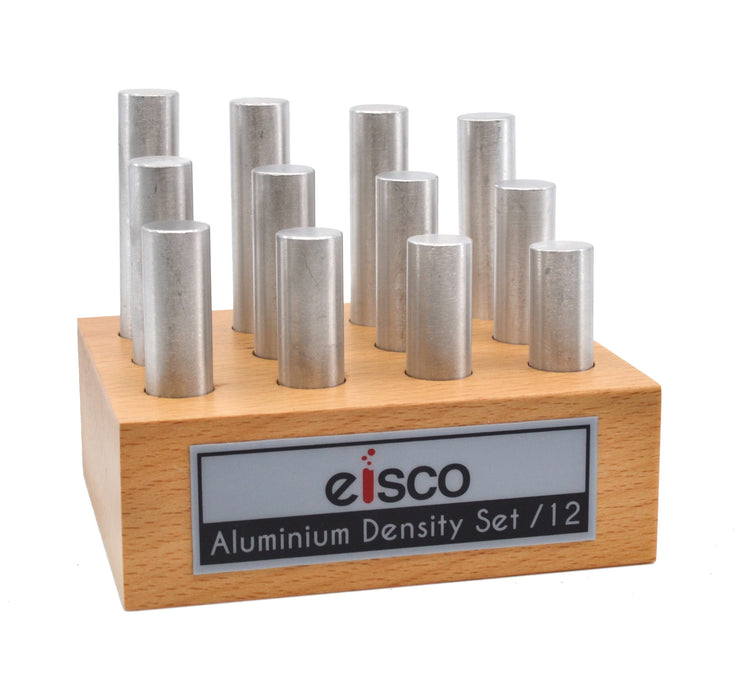 12 Piece Cylindrical Bars Density Set - Aluminum