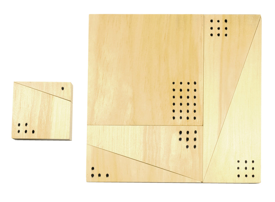 7 Piece DIY Pythagorean Theorem Puzzle Kit - Wooden