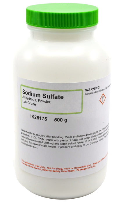 Sodium Sulfate, 500g - Powder - Anhydrous - Lab-Grade - The Curated Chemical Collection