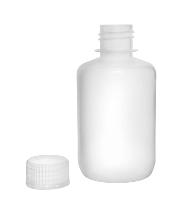 12PK Reagent Bottles, 125ml - Narrow Neck with Screw Cap - Polypropylene