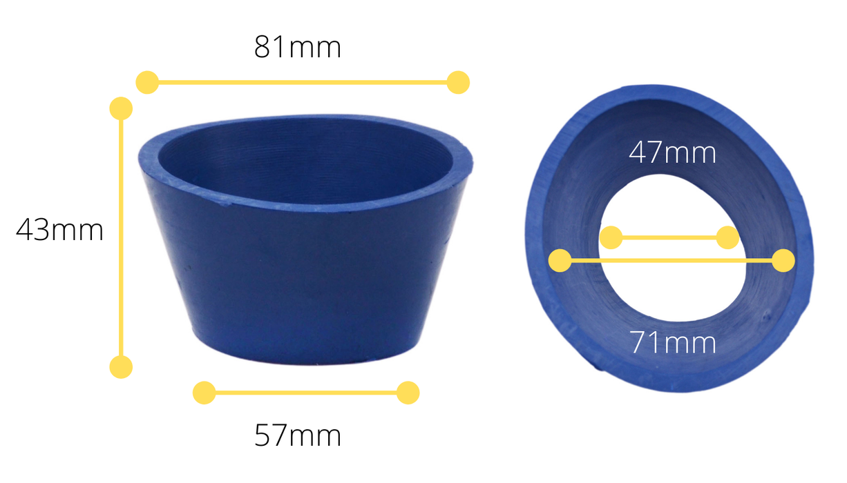 Filter Adapter Tapered Cone, Size 7 - For Use With Buchner Funnel - Neoprene Rubber