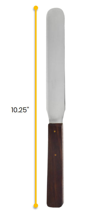 Spatula with Wooden Handle, 6.1 Inch - Palette Knife - Stainless Steel