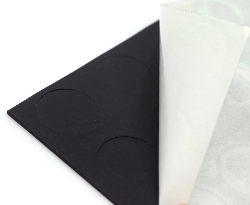 Premium Quality Flexible, Adhesive Magnetic Circles, 80 Pieces - 0.75" x 0.06" - Anisotropic - Great for Crafts, Projects, Refrigerators and Organization - hBARSCI